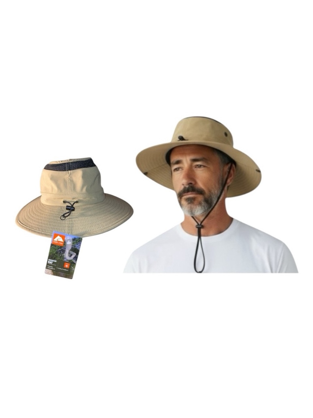 Ozark Trail Men's Tan Outdoors Hat - Picture 2 of 12
